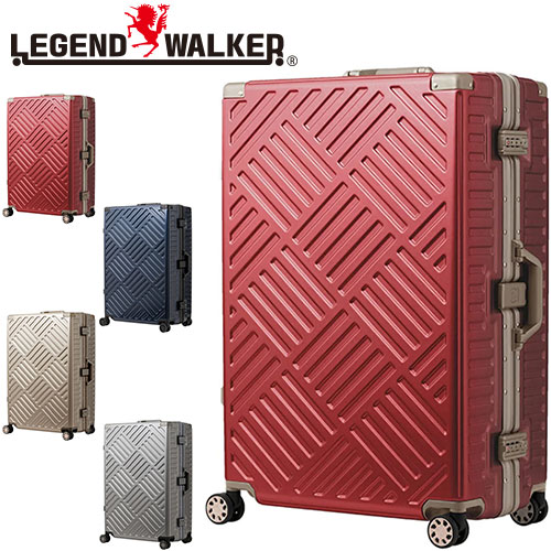 メーカー直送 レジェンドウォーカー LEGEND WALKER デッキ DECK スーツケース キャリー ハード 大型 100L 10泊以上 Lサイズ フレームタイプ 5510-70 nwar｜newbag-w｜02