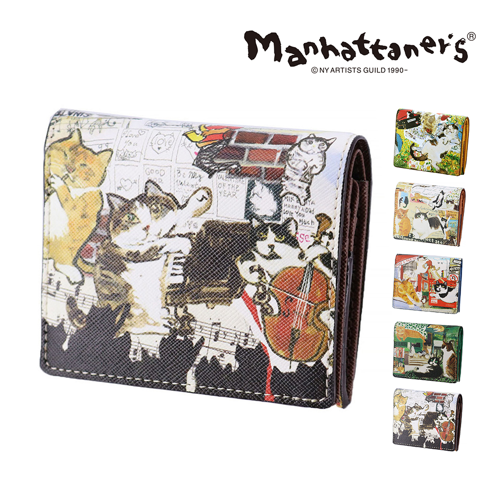 Manhattaner's　マンハッタナーズ 2つ折り財布 新品未使用 Manhattaner's（マンハッタナーズ） 最大42％ 財布 二つ折り財布 ミニ