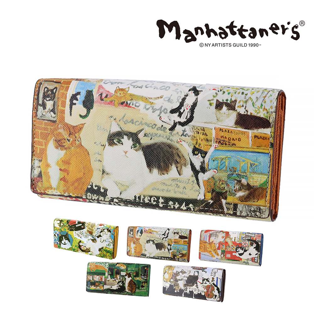 Manhattaner's マンハッタナーズ 長財布 『飛んでるマンハッタン』 Manhattaner's（マンハッタナーズ） ライブリーパース 長財布 かぶせ