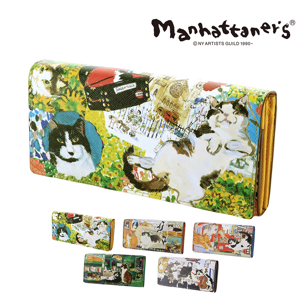 マンハッタナーズオリ財布 Manhattaner's（マンハッタナーズ） 返品交換無料 二つ折財布 クラフト