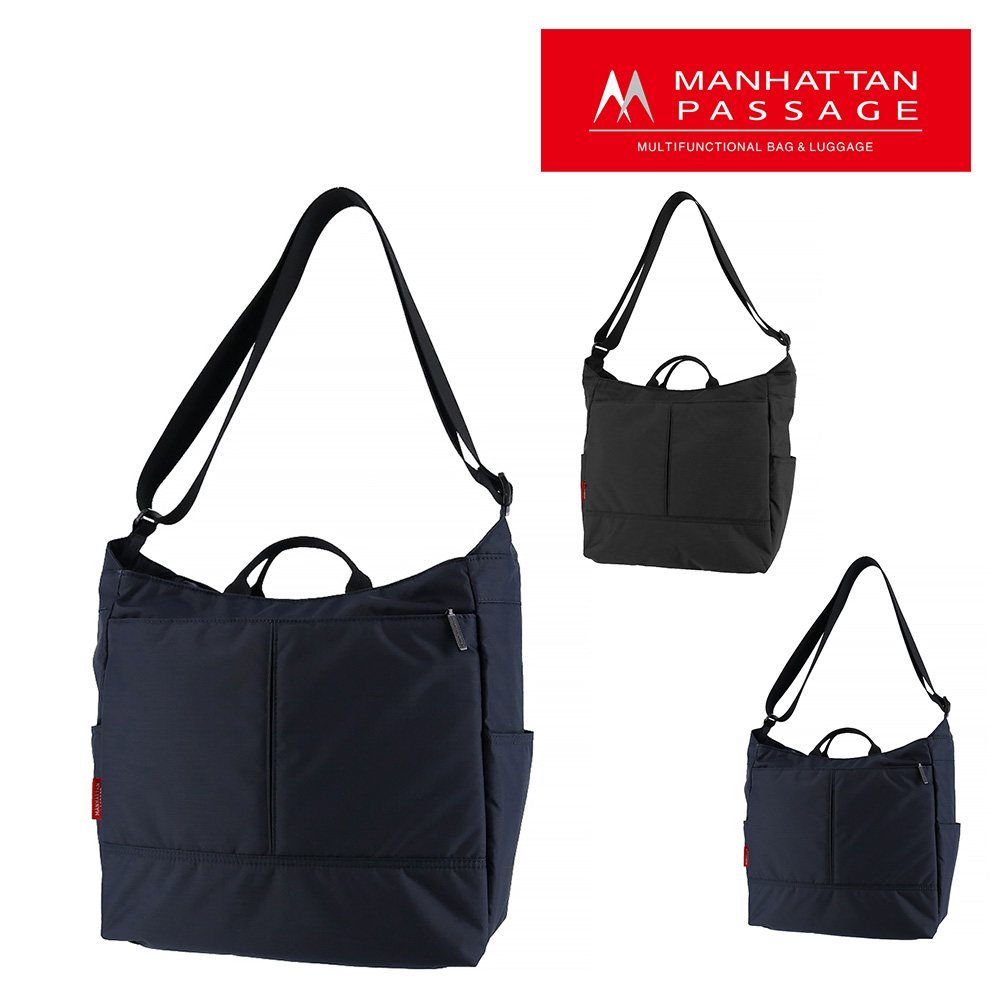 MANHATTAN PASSAGE 黒 ナイロン トートバッグ マンハッタンパッセージ MANHATTAN PASSAGE トートバッグ メンズ
