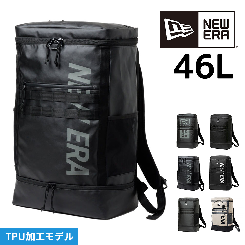 【NEW ERA 】ブラック リュック・ボックスパック　大容量 NEW ERA デイバック リュック ニューエラ ボックスパックラージ