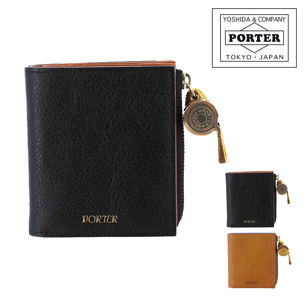 ポーター トーン タイニーパース 150-02290 吉田カバン PORTER 財布 二つ折り財布 ホック L字ファスナー メンズ レディースの画像