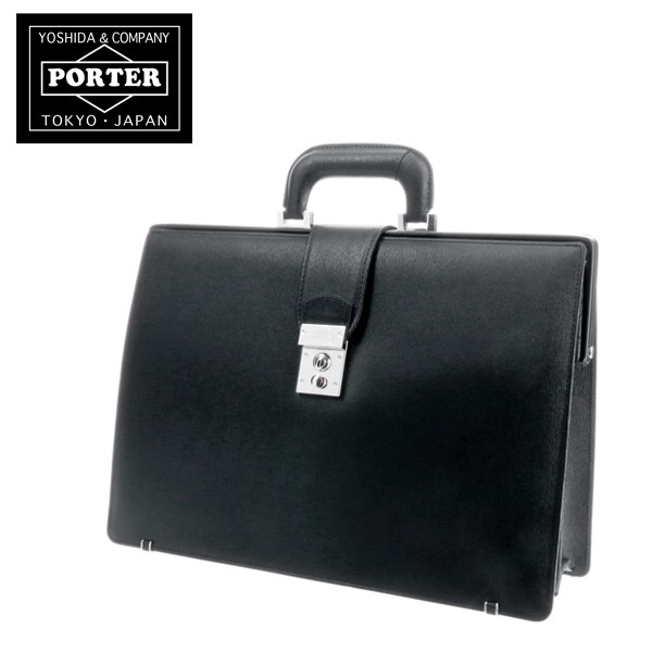 定価¥93.500 PORTER FLUX フラックス ダレスバッグ レザー 黒-