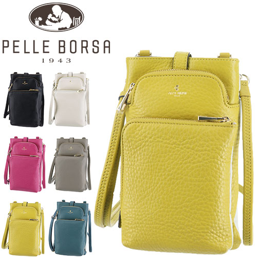 最大P+16% ペレボルサ PELLE BORSA スリムポシェット エコバッグ付き 