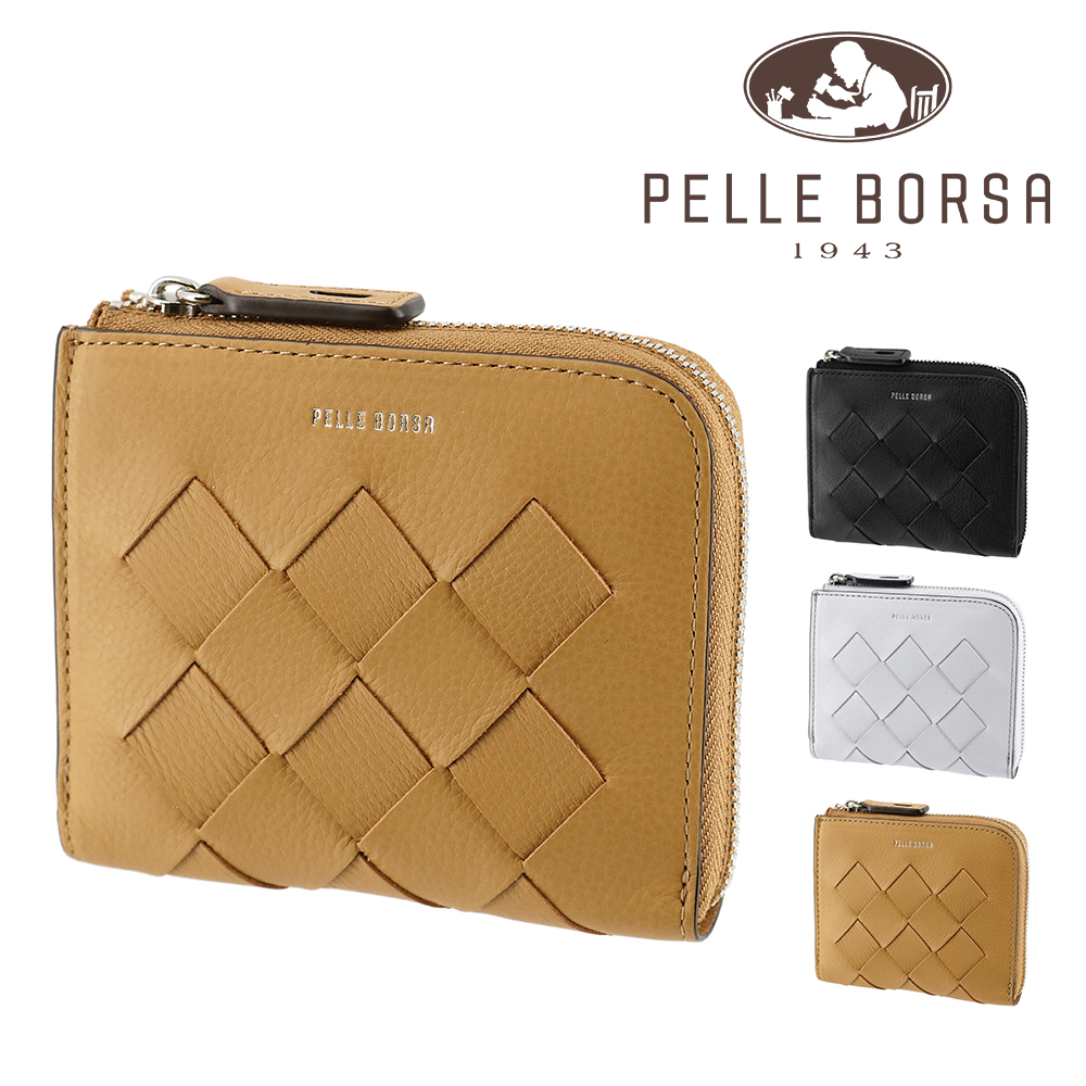 美品 ペレボルサ　2つ折り財布 PELLE BORSA（ペレボルサ） 最大P+16% 財布 二つ折り財布 折財布 薄