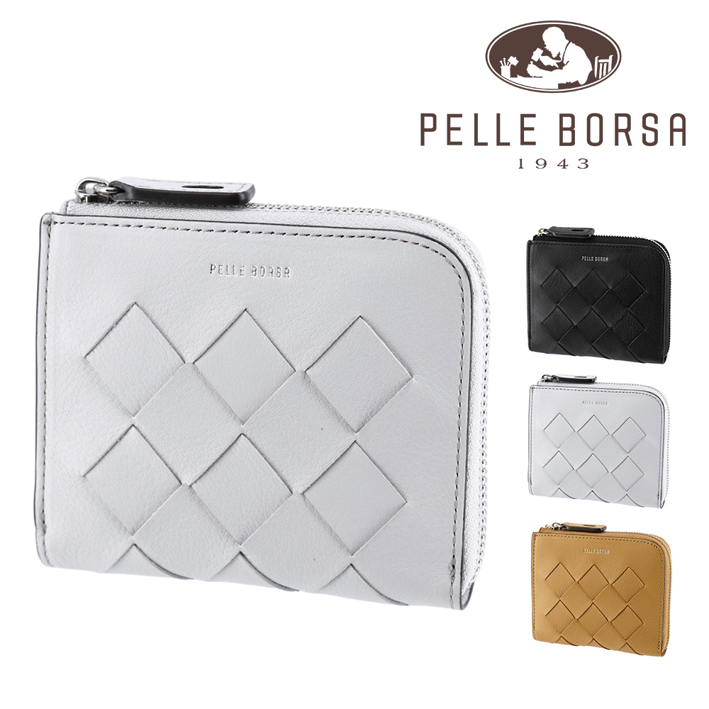 PELLE BORSA（ペレボルサ） 財布 二つ折り財布 折財布 薄マチ 本革