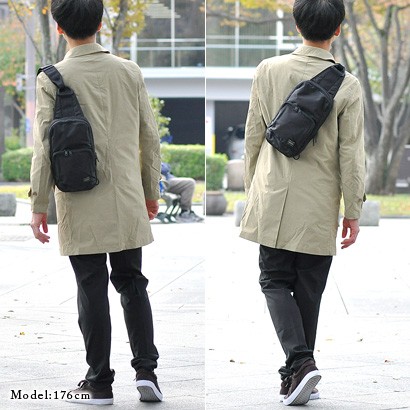 【極美品】PORTER ブラック ボディバッグ FLASH（PORTER） ポーター PORTER ワンショルダーバッグ ボディバッグ