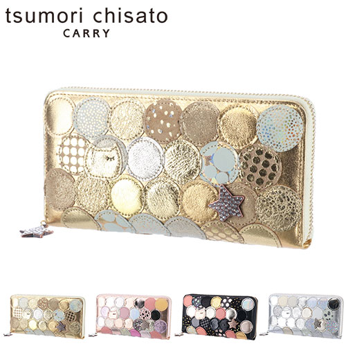 最大P+16% ツモリチサト tsumori chisato CARRY ラウンドファスナー長財布 新マルチドット 57093 ブランド 猫 ネコ ねこ 財布 レディース｜newbag-w｜02