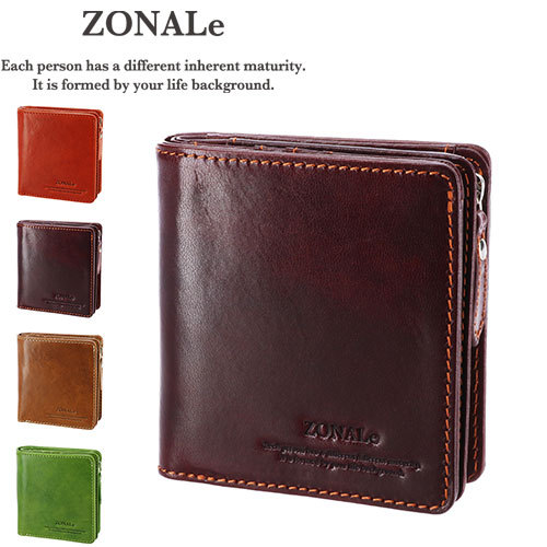 ZONALe（ゾナール） 最大P+16% ZONALe L字ファスナー二つ折財布 二