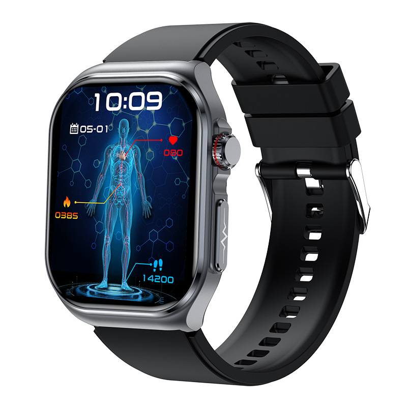 スマートウォッチ 健康管理ECG心電図「血液成分 体組成分析」通話機能 日本製センサー 歩数計 活動量計 体温 血圧 心拍数 血中酸素 睡眠管理 ギフト 初心者の画像