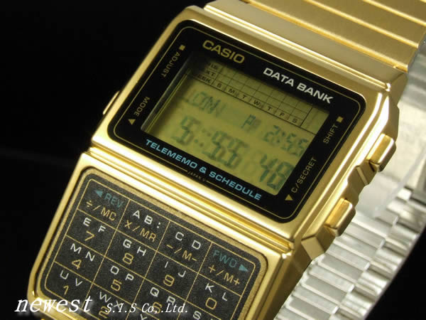 CASIO カシオ 腕時計 DATA BANK データバンク DBC-610GA-1DF 電卓＆テレメモ多機能ゴールド 海外モデル  時効警察オダギリジョーモデル