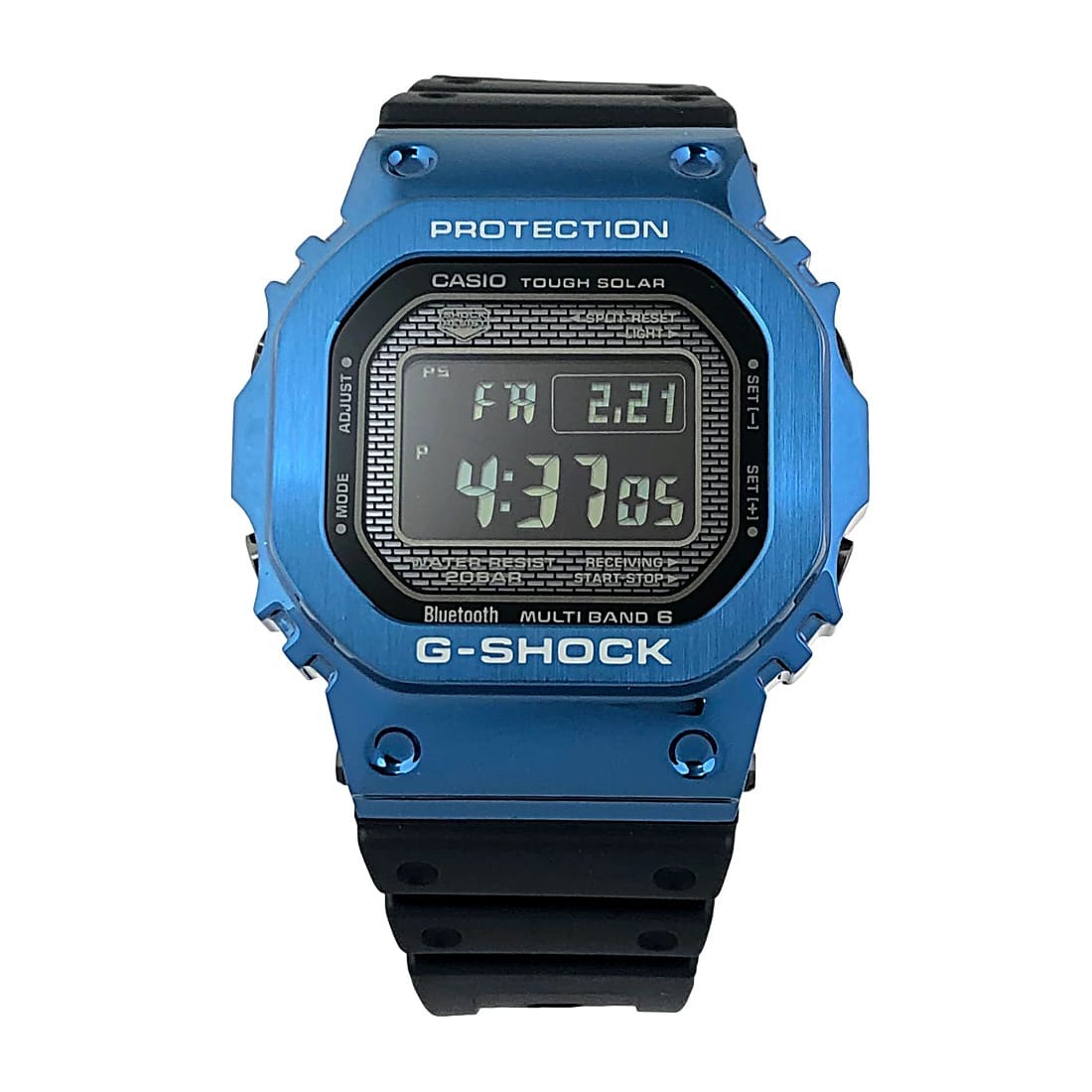 CASIO カシオ G-SHOCK Gショック 電波ソーラー スマートフォンリンク GMW-B5000G-2 ブラック×ブルー 腕時計 メンズ