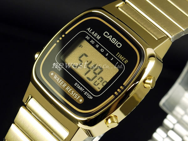 CASIO カシオ 腕時計 BASIC ベーシック LA-670WGA-1 ブラック×ゴールド レディース 送料無料 ラッピング有料  :LA-670WGA-1:腕時計ショップ newest - 通販 - Yahoo!ショッピング