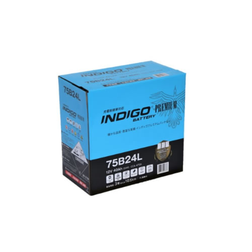 新品 【ＩＮＤＩＧＯ】インディゴプレミアム　国産車用　ＣＭＦ　７５Ｂ２４Ｌ INDIGO インディゴプレミアムバッテリー 国産車用 CMF 75B24L キューブ