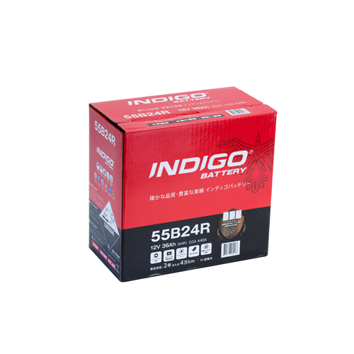 INDIGO インディゴバッテリー 国産車用 CMF 55B24R 55B24R 2年4万キロ