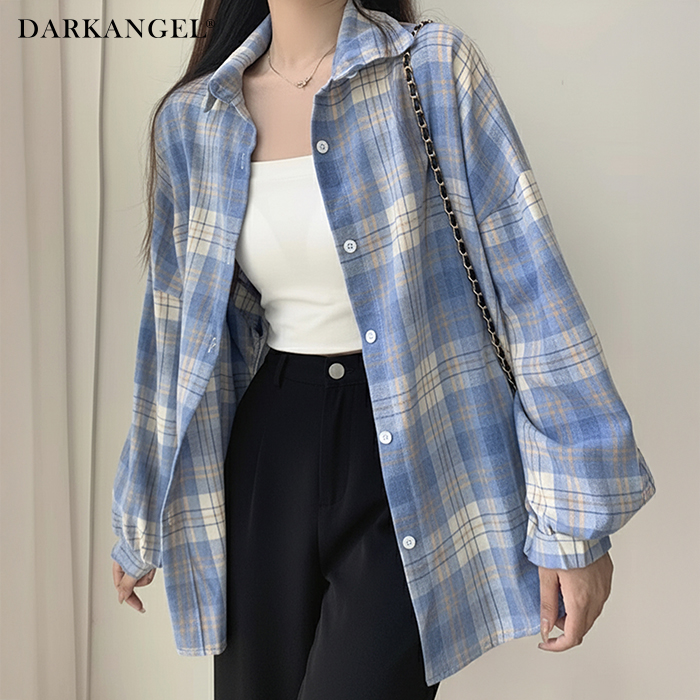 Dark Angel ブラウス 秋 シャツ チェックシャツ チェック
