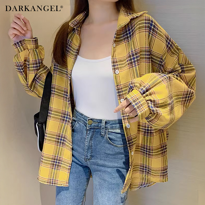 Dark Angel ブラウス 秋 シャツ チェックシャツ チェック