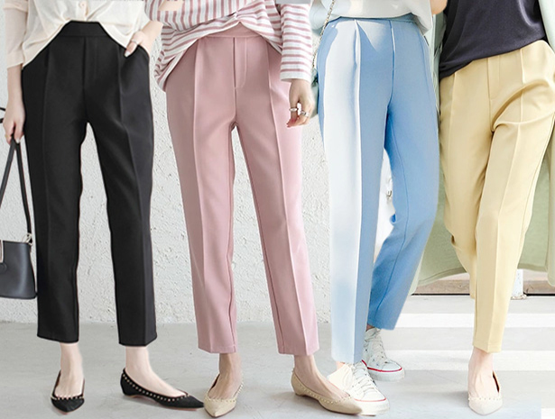 パンツ テーパードパンツ レディース 秋 30代 40代 50代 スラックス スリム オフィス きれいめ ストレッチ クロップドパンツ ダークエンジェル ポイント利用