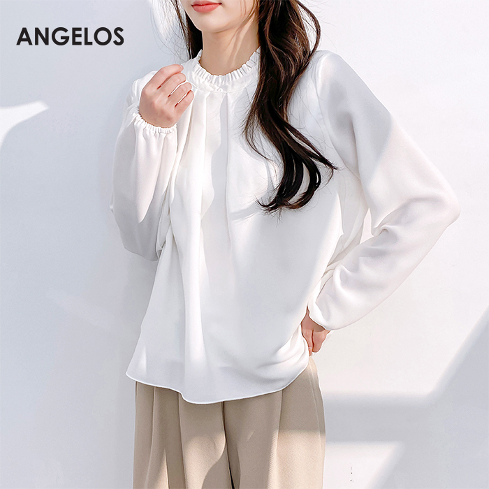 Dark Angel フリル襟前身頃タック入りブラウス トップス