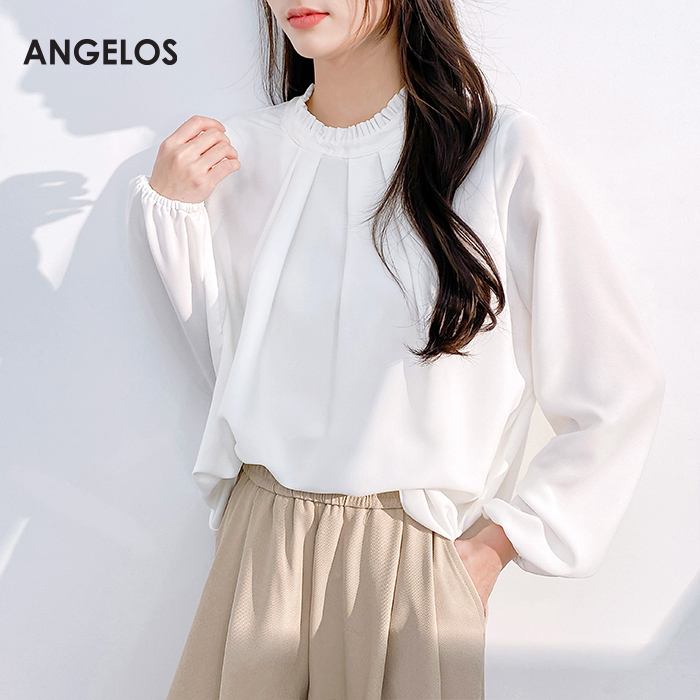 Dark Angel フリル襟前身頃タック入りブラウス トップス