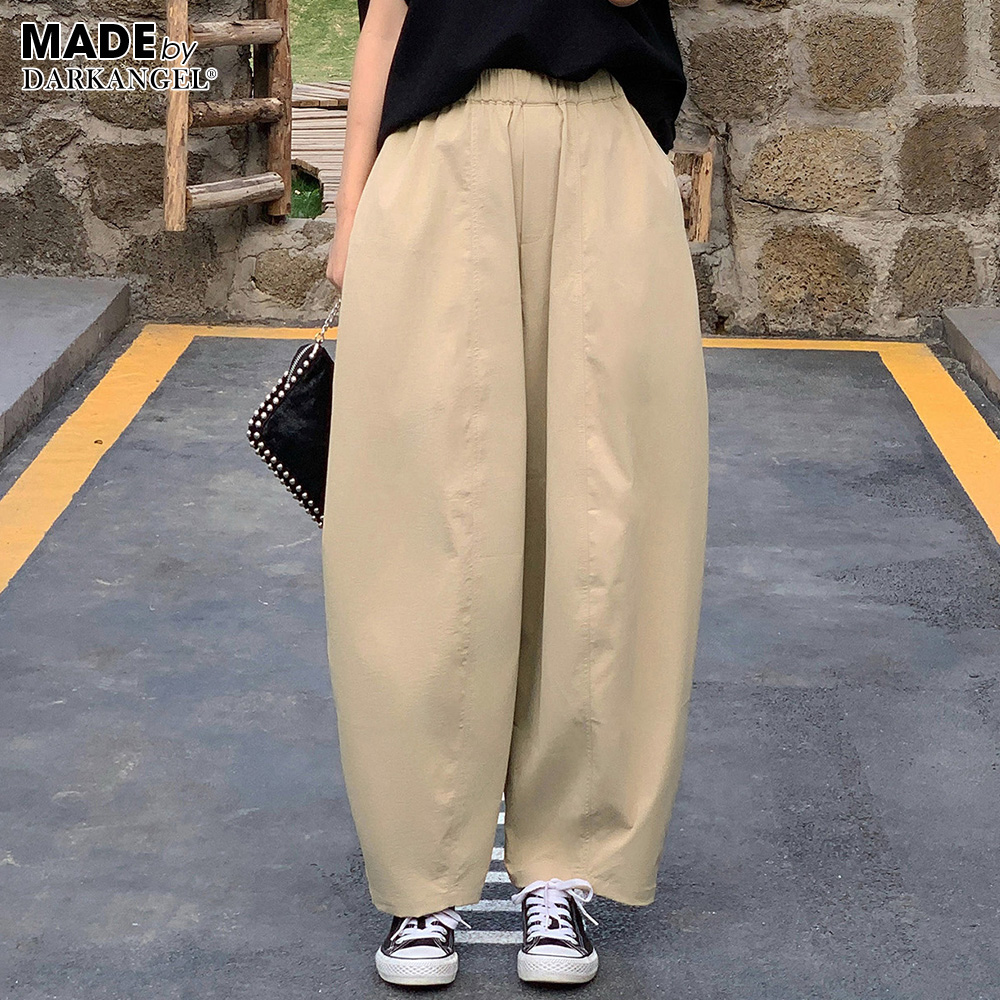 ワイドパンツ パンツレディース パンツ イージーパンツ イージーコクーンパンツ ボトム 速乾 カーブパンツ チノパンツ きれいめ ロング丈 ウエストゴム おしゃれ | Dark Angel | 03