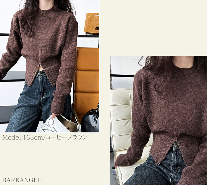 Dark Angel ニット セーター レディース トップス 長袖 クルー