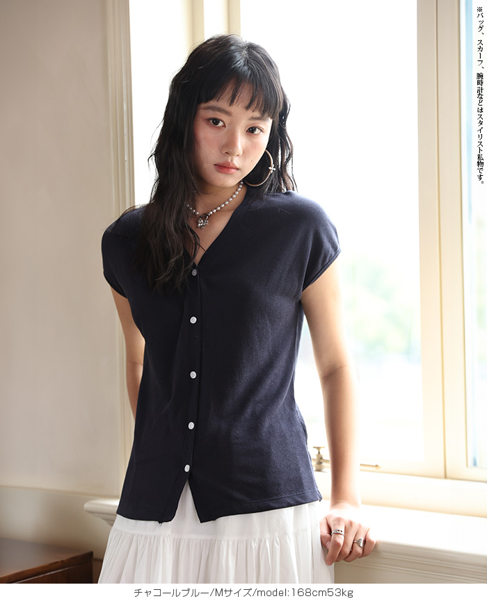 レディース Tシャツ 半袖 クルーネック 麻混 大人カジュアル おしゃれ 夏用トップス 春夏 無地 涼しい Tシャツ ファッション | Dark Angel | 04