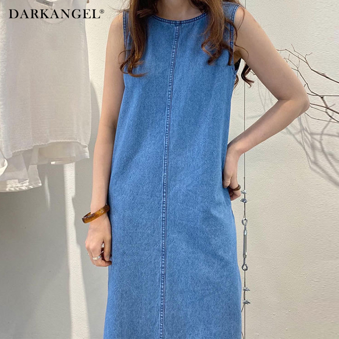 Dark Angel ワンピース デニムワンピース ノースリーブ ロング丈
