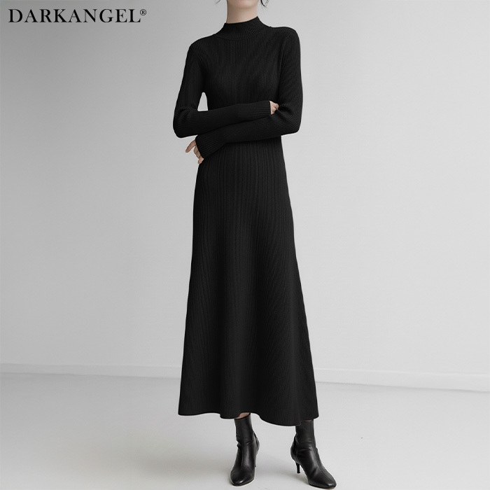 Dark Angel（ダークエンジェル） リブ タートルネック ロングニット