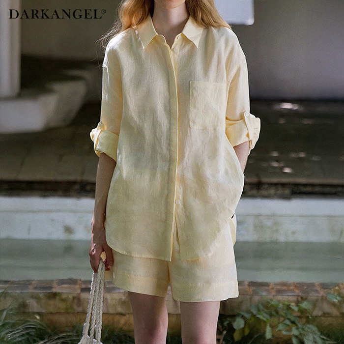 Dark Angel（ダークエンジェル） レディース 麻風 涼しい 春夏 長袖