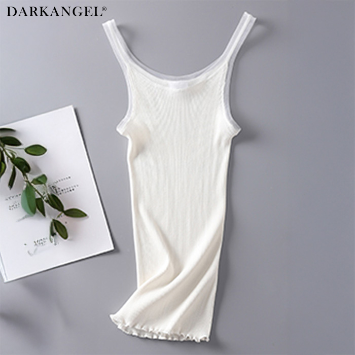 Dark Angel トップス タンクトップ シルク混タンクトップ