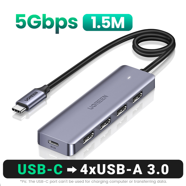 Ugreen-USB Type-Cアダプター,3.0,4ポート,アダプター,MacBook Pro,iPad Pro,Samsung Galaxy N｜newold-goods｜11