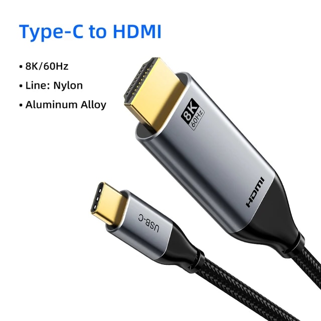 ケーブル8k 60hz hdmi,ラップトップ用,hdmiケーブル,HDMI,4k,144hz,高度チップ,hdcp 2.3,3D効果,ウルトラHDケ｜newold-goods｜02
