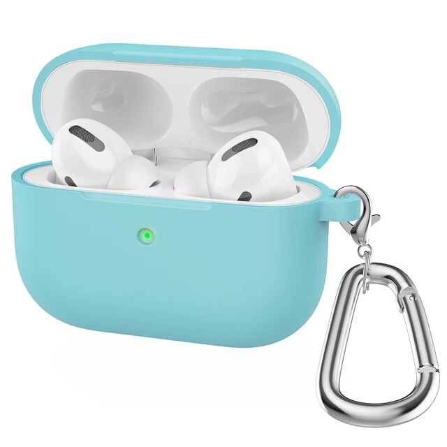 Airpods Pro 2019シリコンイヤホンケース,フック付きワイヤレスBluetooth保護ケース,Airpods Pro用｜newold-goods｜04