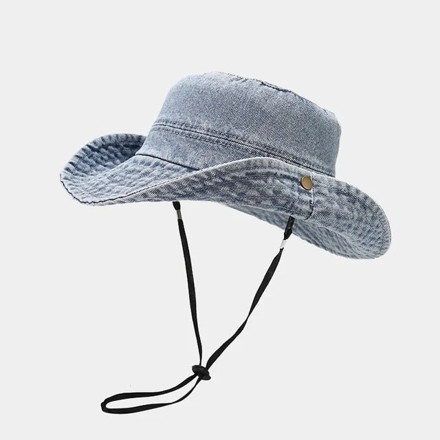 女性と女の子のための純粋な綿のデニムキャップ,色あせた調節可能な安全帽子,広いサンハット,送料無料｜newold-goods｜05