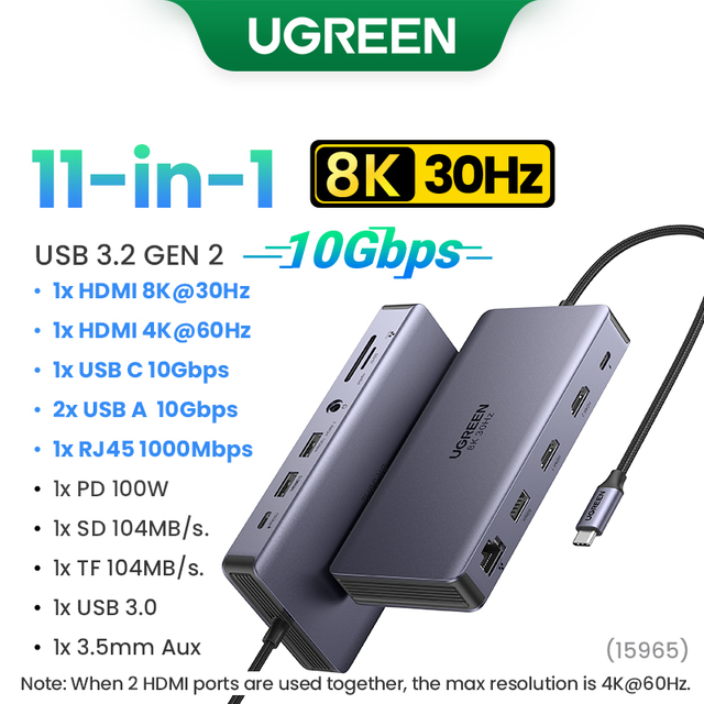 Ugreen-USB Type-C,4k60hz/c,100w,macbook,ipad,huawei,samsung pc,3.0 usbハブ用のア｜newold-goods｜07