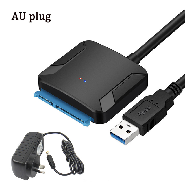 Sata-USB 3.0アダプター,SATA 2.5/3.5インチハードドライブ用,12V/2a電源インターフェース付きのスプリングドライブ｜newold-goods｜03
