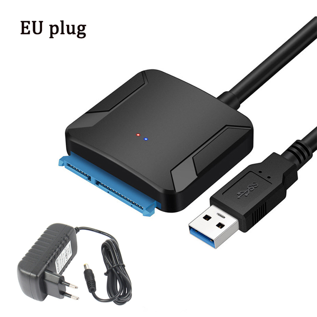 Sata-USB 3.0アダプター,SATA 2.5/3.5インチハードドライブ用,12V/2a電源インターフェース付きのスプリングドライブ｜newold-goods｜02