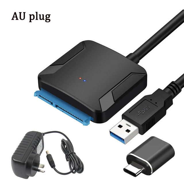 Sata-USB 3.0アダプター,SATA 2.5/3.5インチハードドライブ用,12V/2a電源インターフェース付きのスプリングドライブ｜newold-goods｜06