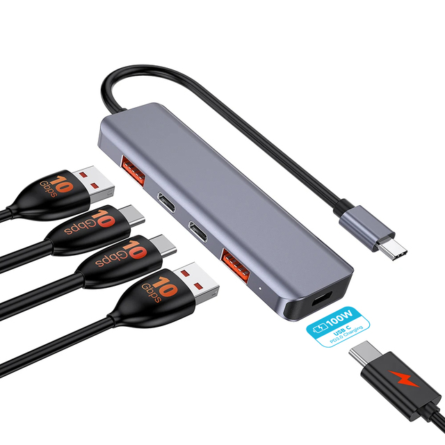 Getatek-USBCハブスプリッター、10gbps、100w電源、ラップトップ用USB 3.2ハブ、macbook air、pro、iPhone｜newold-goods｜02