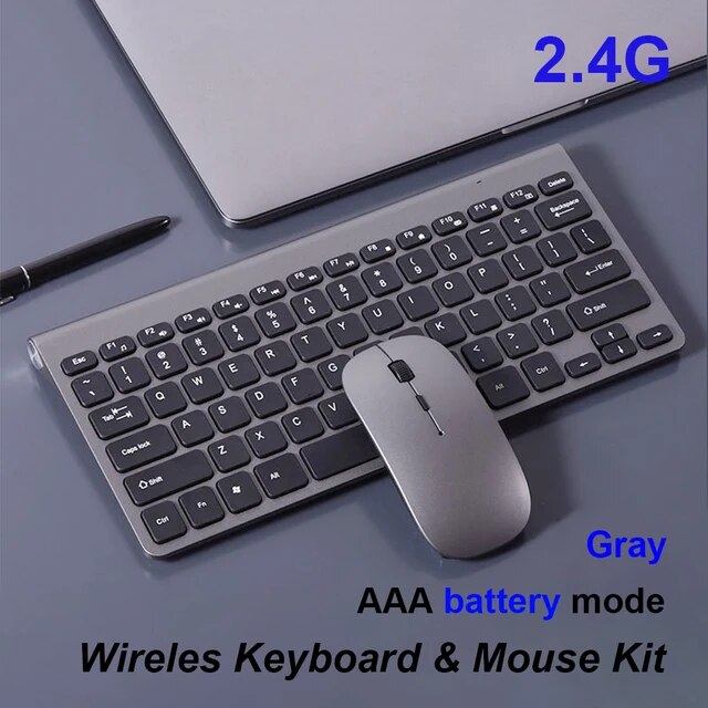 ワイヤレスキーボードとマウスキット,ミニコンボ,2つのaaa,iPad, PC,携帯電話,タブレット,ラップトップ用の充電式デスクトップ,2.4g｜newold-goods｜03