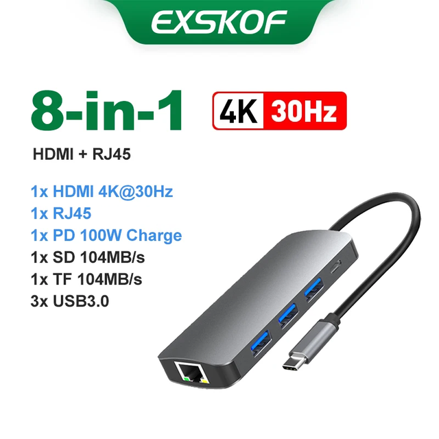 USBハブ,4k,dmiアダプター,usb c to rj45,3.0 usb,pd,100w,ドック,macbook pro air m2 m1,t｜newold-goods｜02