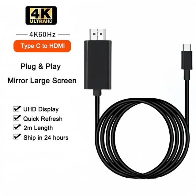 USB 3.1からhdmiへのタイプC,アダプターケーブル,hdtv,60hz,4k,macbook,pcモニター用の拡張｜newold-goods｜05