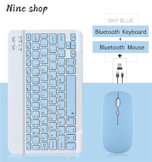 Bluetoothワイヤレスミニキーボードとマウス,Samsung, Xiaomi, Android,ポータブル,iPad,電話,タブレット用｜newold-goods｜03