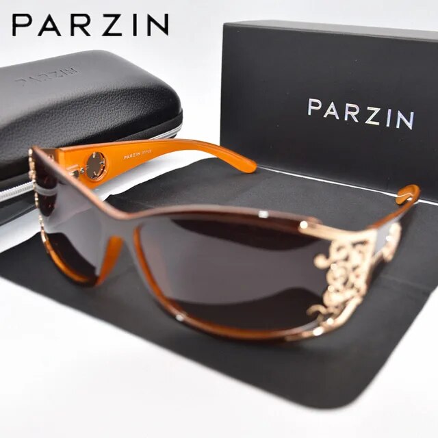 Parzin-女性用偏光サングラス,運転用の高級サングラス