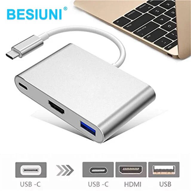 Macbook pro/air/huawei mate,タイプc,hdmi互換,usb 3.0/type cアダプター,アルミニウム,タイプc |  | 03