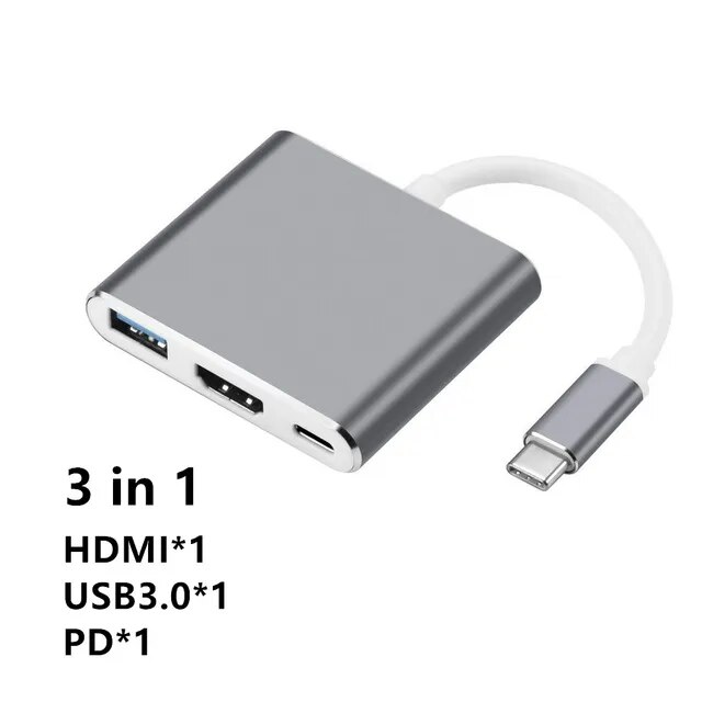 Usbタイプcハブタイプcにhdmi対応4 922k vgaアダプタRJ45 lanイーサネットsd tf USB-C 3.0 typecビデオmac｜newold-goods｜02