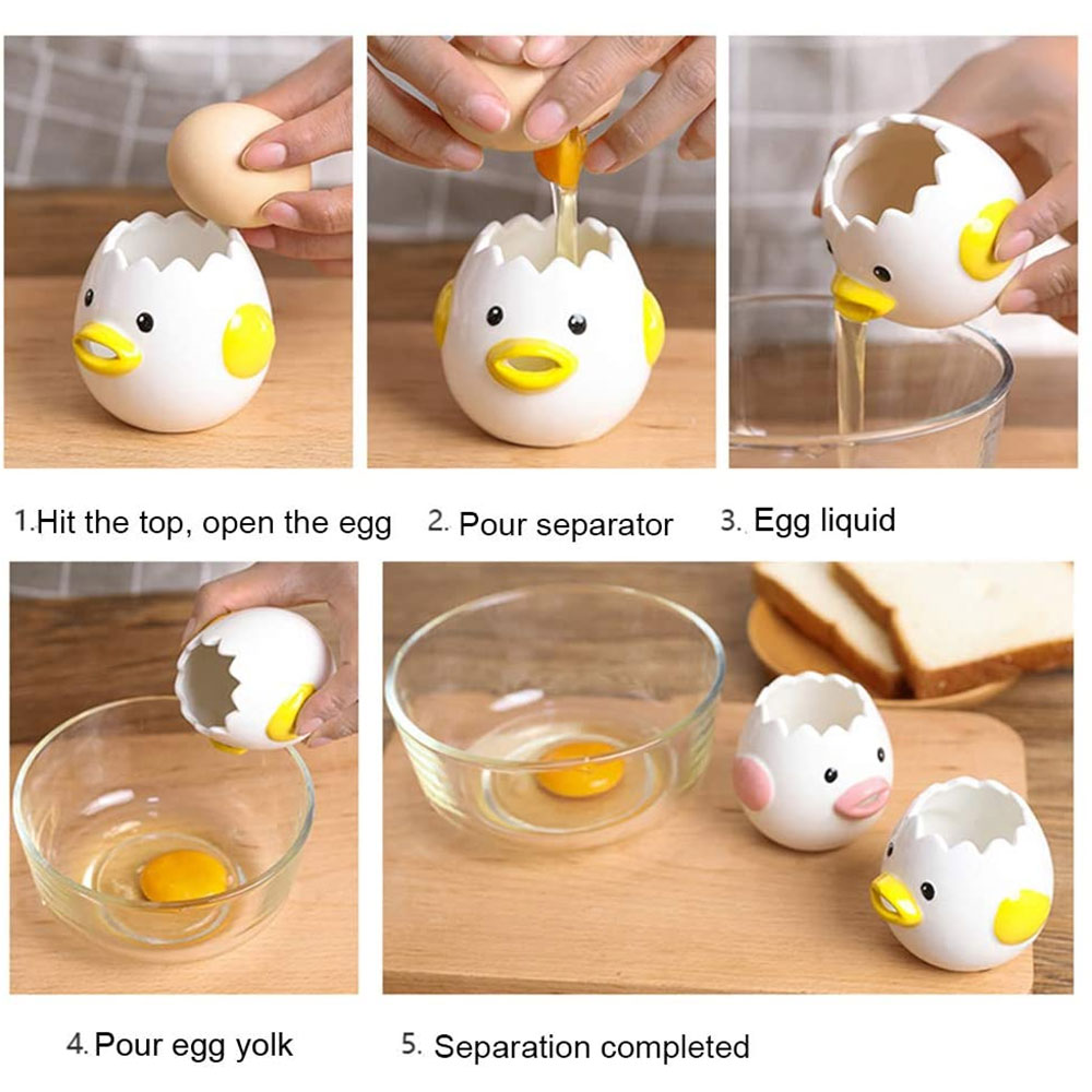 ヒヨコちゃんの卵白分離器 陶磁品 黄身取り器 卵白セパレーター エッグセパレーター キレイに分離できる かわいい 鶏型