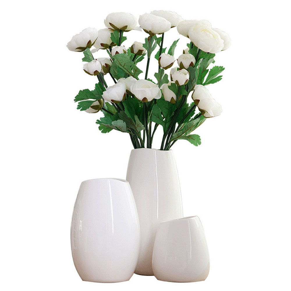 花瓶 白 花瓶 陶器 花瓶 花器 かびん フラワーベース ホワイト フラワーベース 陶器 北欧 スタイル ins 結婚式 おしゃれ 飾り ギフト